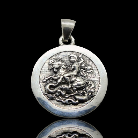 Saint George Pendant - 925 Sterling Silver