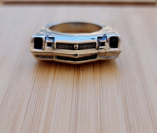 1979 Classic Car Ring: 925 Sterling Silver- Bold Automotive Jewelry
