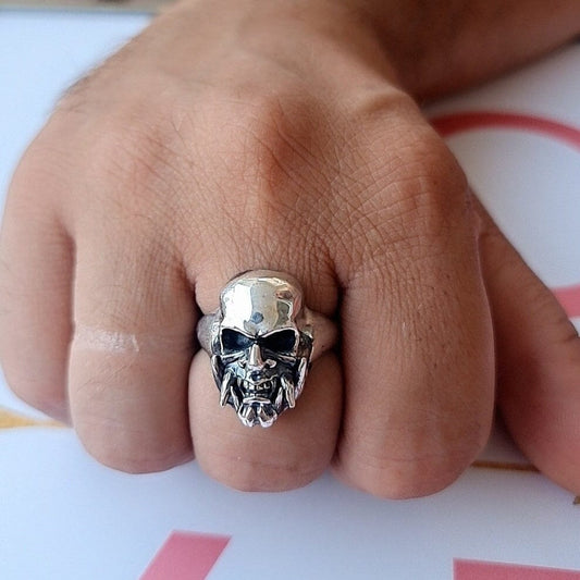 Samurai Japanese  Skull Ring   Sterling Silver , Ancient & modern art