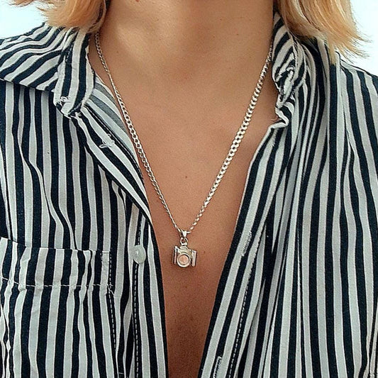 SLR Camera pendant -Sterling Silver, gift for photography lovers