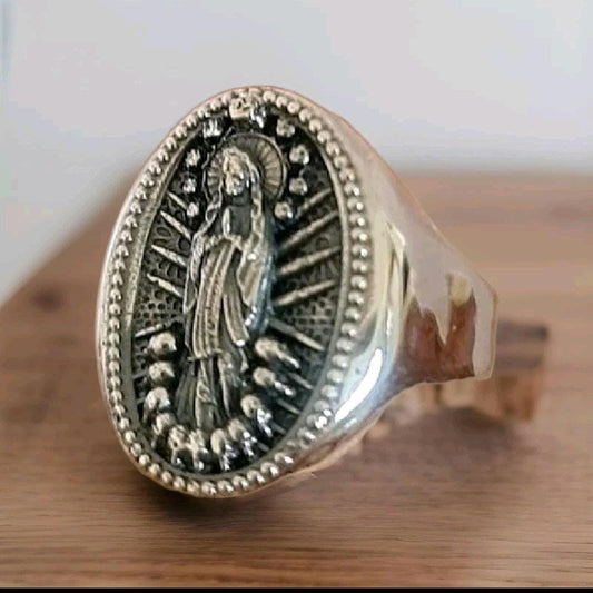 Santa Muerte Ring,  Handmade 925 Sterling Silver-  Statement Jewelry