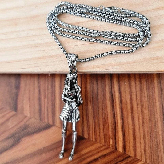 Oversized  school girl Necklace ,Cosplay anime girl , statement 8 cm 5 in