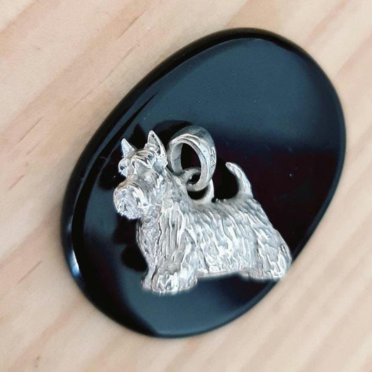 Scottish Terrier  figurine pendant - 925 sterling silver