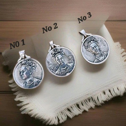 Inspired by Frida Kahlo Pendant: Sterling Silver available in 3 design