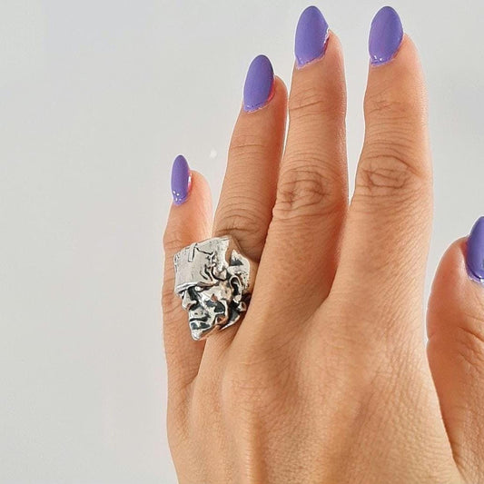Frankenstein Ring  Sterling Silver: Gothic Horror Jewelry