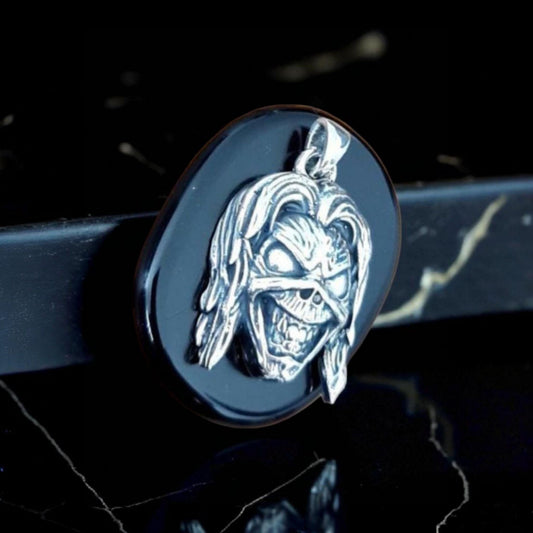 Iron Maiden KILLERS Eddie Killers skull  Pendant Necklace, 925 Sterling silver