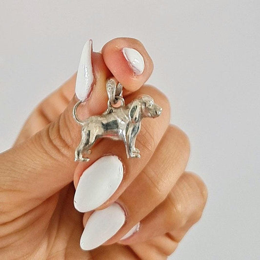Beagle Figurine Pendant  Solid Sterling Silver    Gift for Beagle  Lovers
