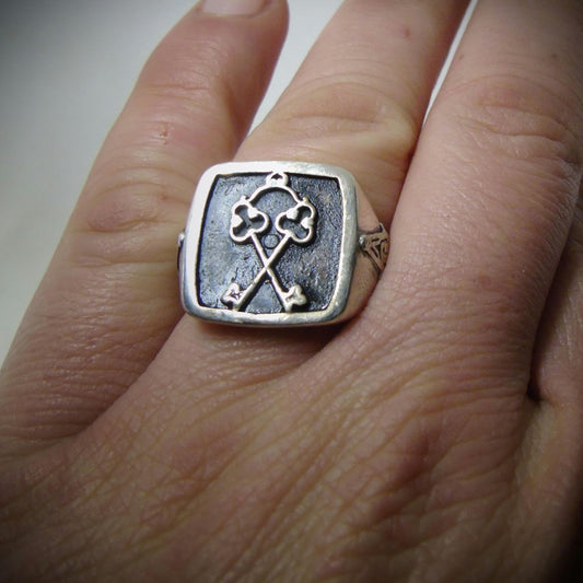 Masonic Ring: Handmade Sterling Silver, Freemason Symbol