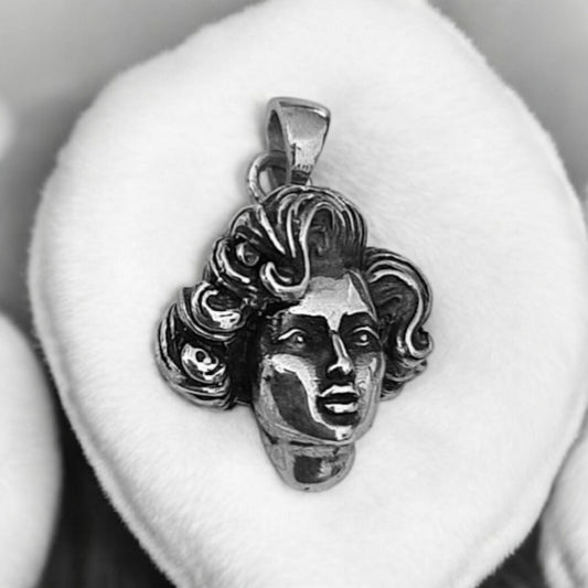 Inspired by Merliyn Monroe Pendant , Sterling Silver , Vintage  Movie Icon  -  50s Starlet