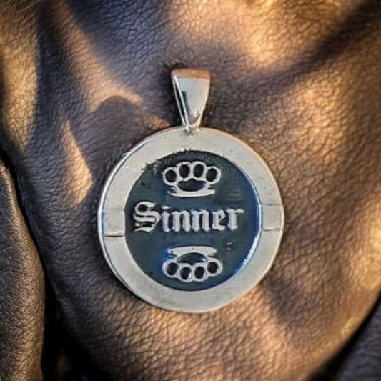 Sinner Pendant,  Handmade 925 Sterling Silver