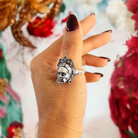 FRIDA KAHLO Statement silver Ring Inspired by the iconic painter