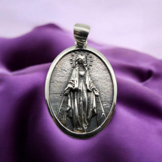 Virgin Mary Pendant - Mother of All - 925 Sterling Silver