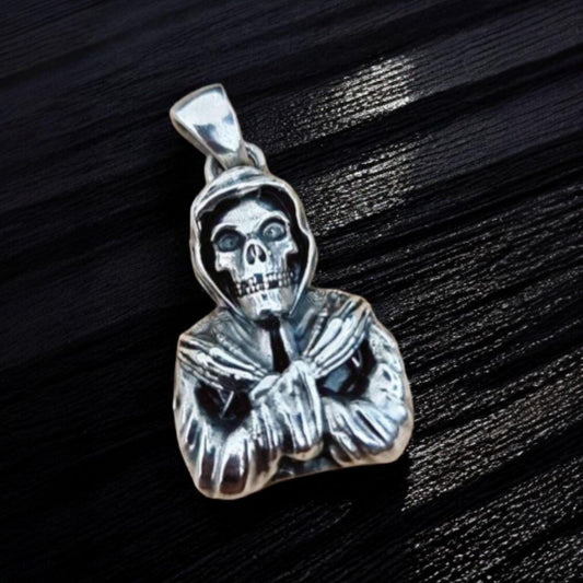 MISFITS skull horror punk Pendant - Handmade 925 Sterling Silver - music jewellery