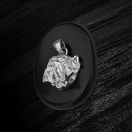 English Bulldog Pendant: Sculpted 925 Silver Dog Jewelry