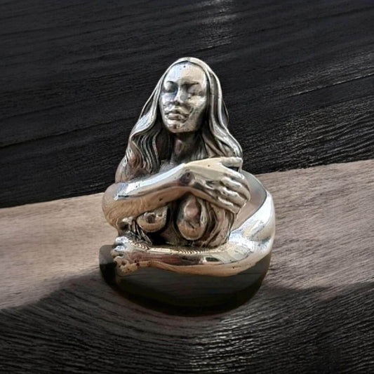Goddess Embrace Ring:925 Sterling Silver  Sculpture Ring