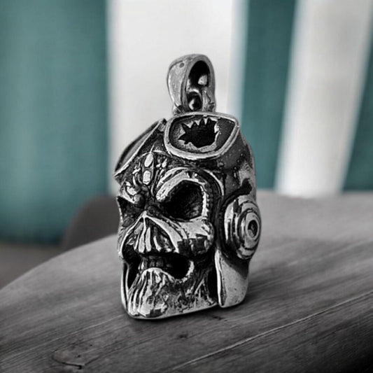 IRON MADEN ACES HIGH EDDIE Pendant handmade sterling silver  Heavy Metal Gothic Skull , Dark Statement