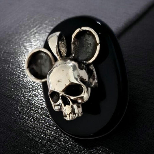 Mouse Skull Pendant:Handmade 925 Sterling Silver