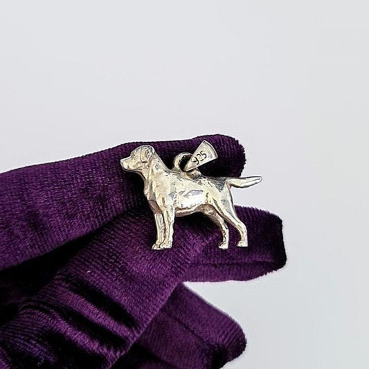 Labrador Retriever Silhouette Pendant, 925 Sterling Silver