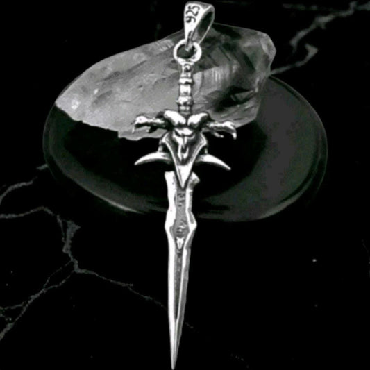 World of Warcraft Frostmourne Sword Pendant ,Sterling Silver, World of Warcraft , Lich King Inspired