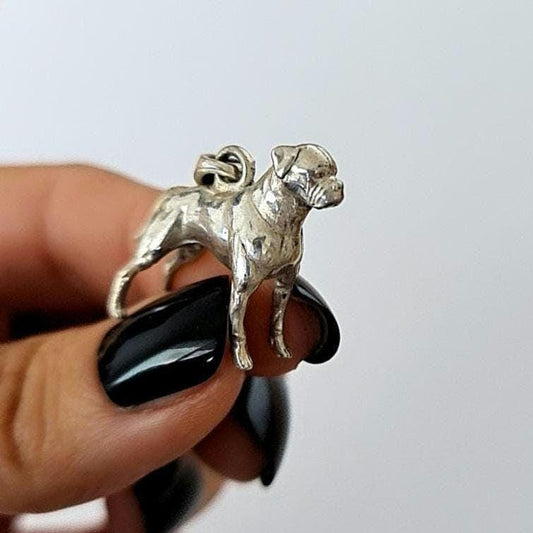 Boxer Pendant - Handmade 925 sterling silver Figurine