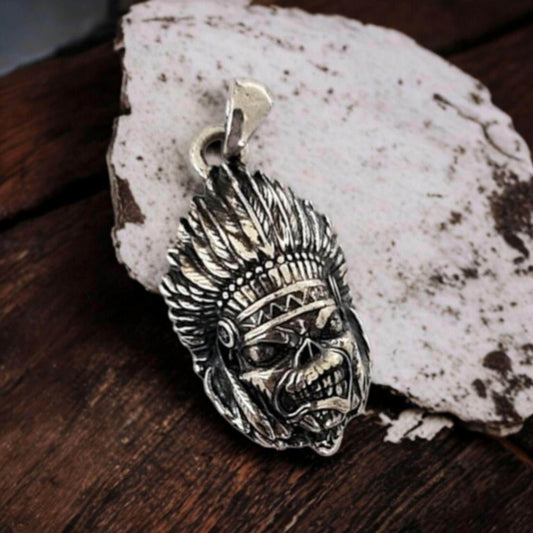 IRON MAIDEN RUN TO THE HILLS EDDIE Pendant - 925 Sterling Silver