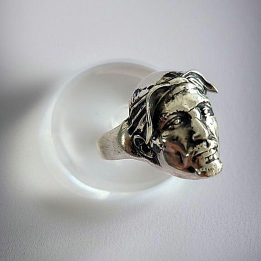 Tupac Rapper Ring,  Handmade Sterling Silver