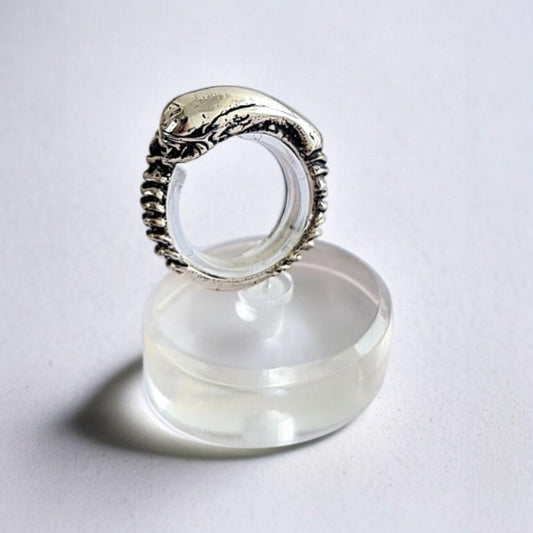 Alien  Ring  Xenomorph Style  Sci-Fi Jewelry  925 Sterling Silver
