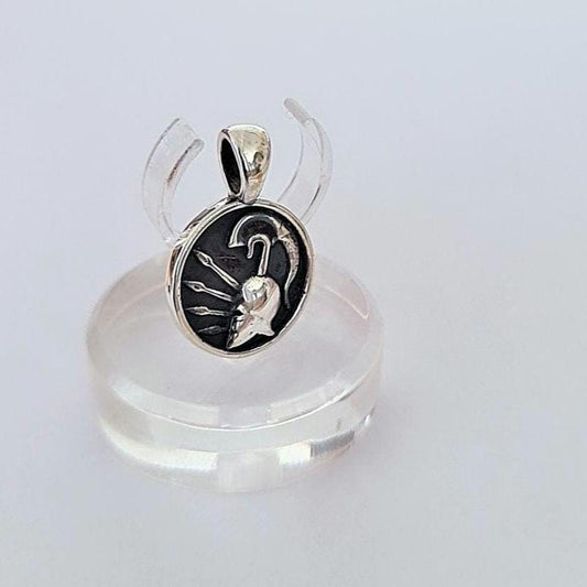 Spartan Helmet Sterling Silver Pendant  Warrior  Ancient Greek Jewelry, Viking Spartan Gift