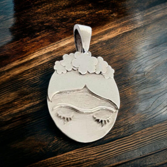 Little Frida Kahlo Pendant  | Inspired by the iconic Mexican painter Sterling Silver