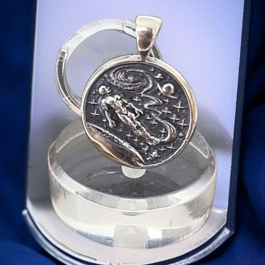 Astral Projection Pendant , 925 Sterling Silver, Interstellar Journey , Cosmic Consciousness Jewelry