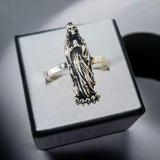 La Santa Muerte Ring - Handmade 925  Sterling Silver  - Saint Death jewelry