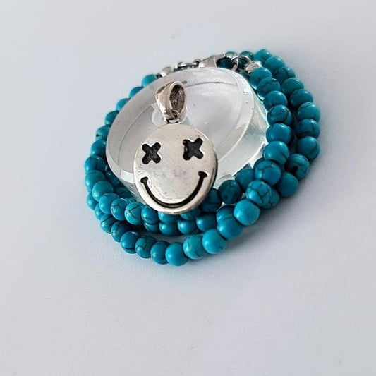 Smiley Face  Pendant - Handmade 925 Sterling Silver