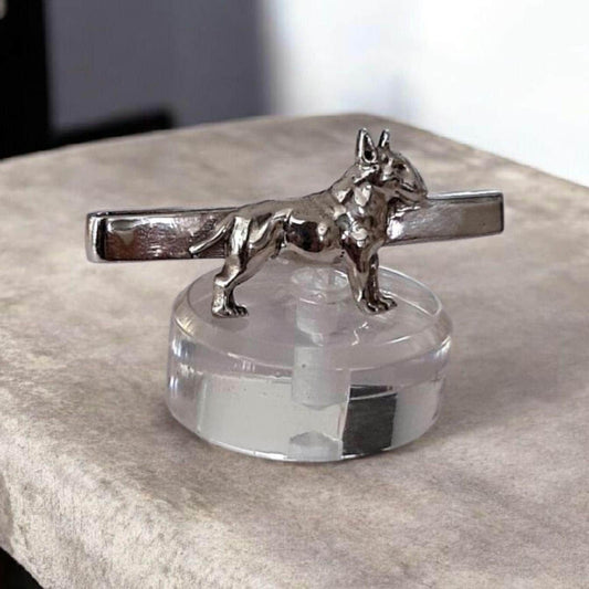 Bull Terrier Tie Clip, Handmade 925 Sterling Silver, Bull Terrier  Accessory, Unique Men's Silver Tie Bar